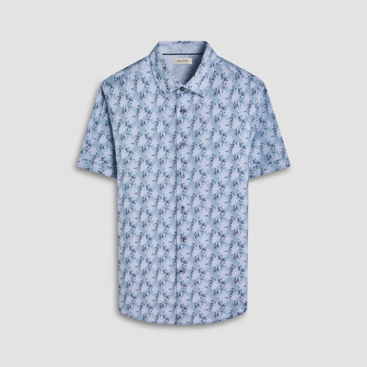 Bugatchi Myron Double-Sided Palm Tree & Guitar OoohCotton® Short-Sleeve Shirt Mint