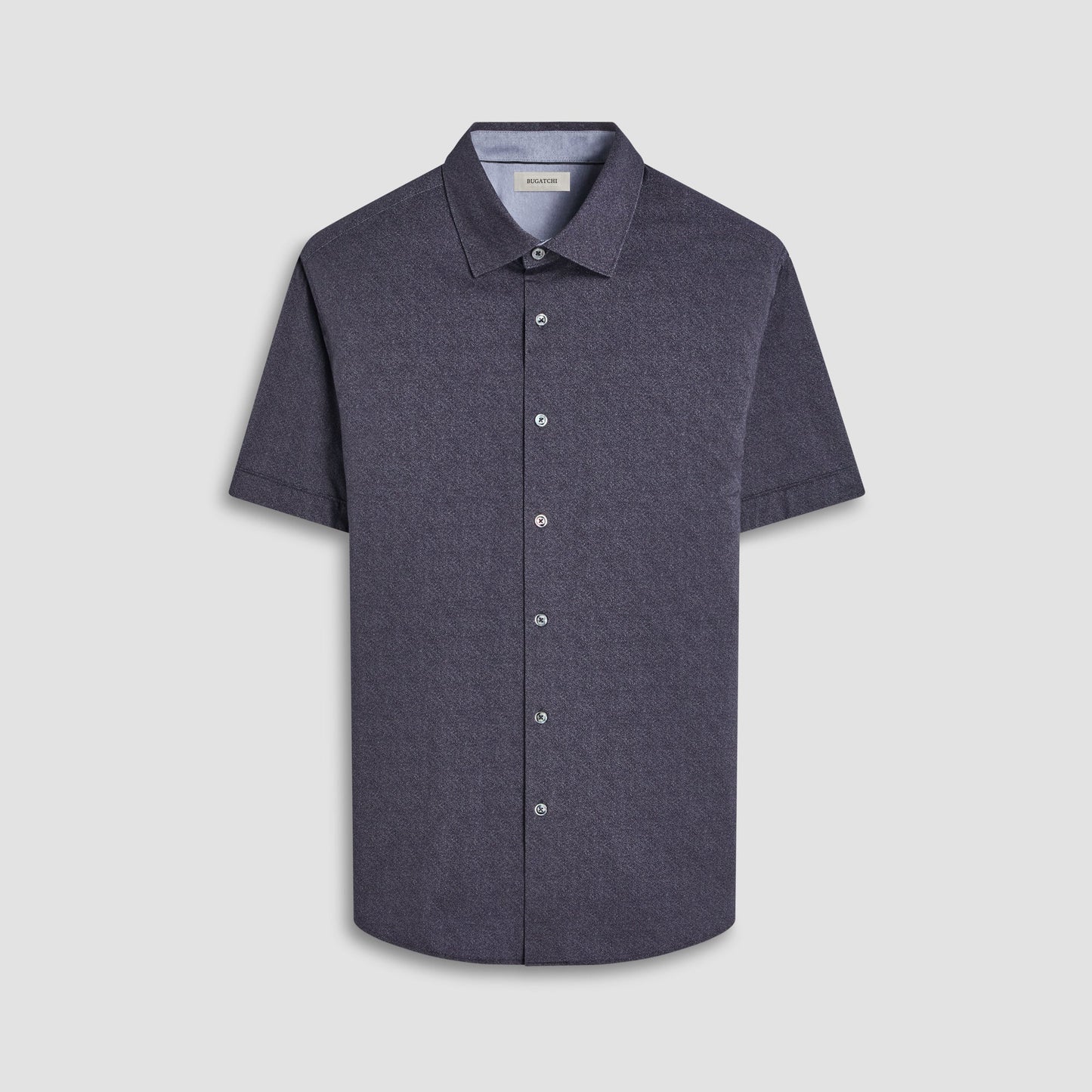 Bugatchi Myron Double-Sided Solid OoohCotton® Short-Sleeve Shirt Black