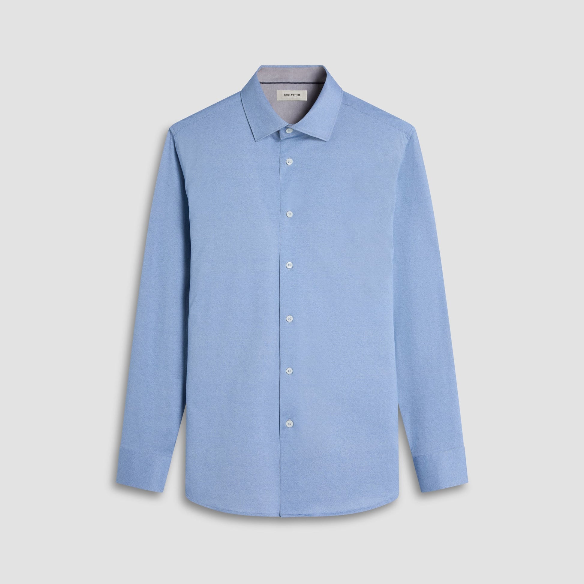 Bugatchi Jimmy Double-Sided Solid OoohCotton® Shirt Air Blue