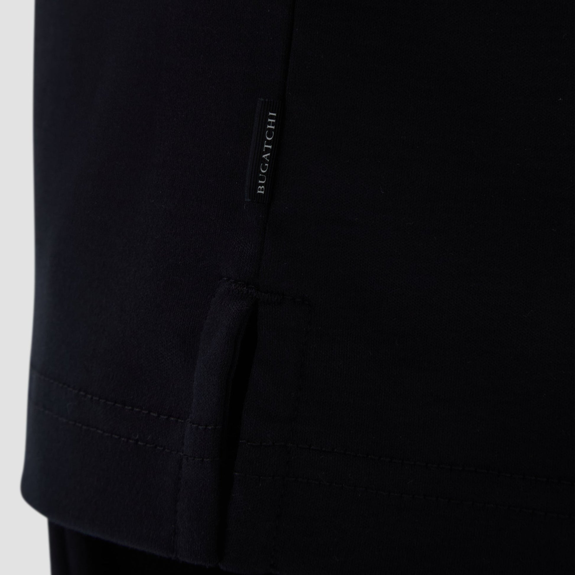 Bugatchi Solid Quarter-Zip Polo Shirt Black