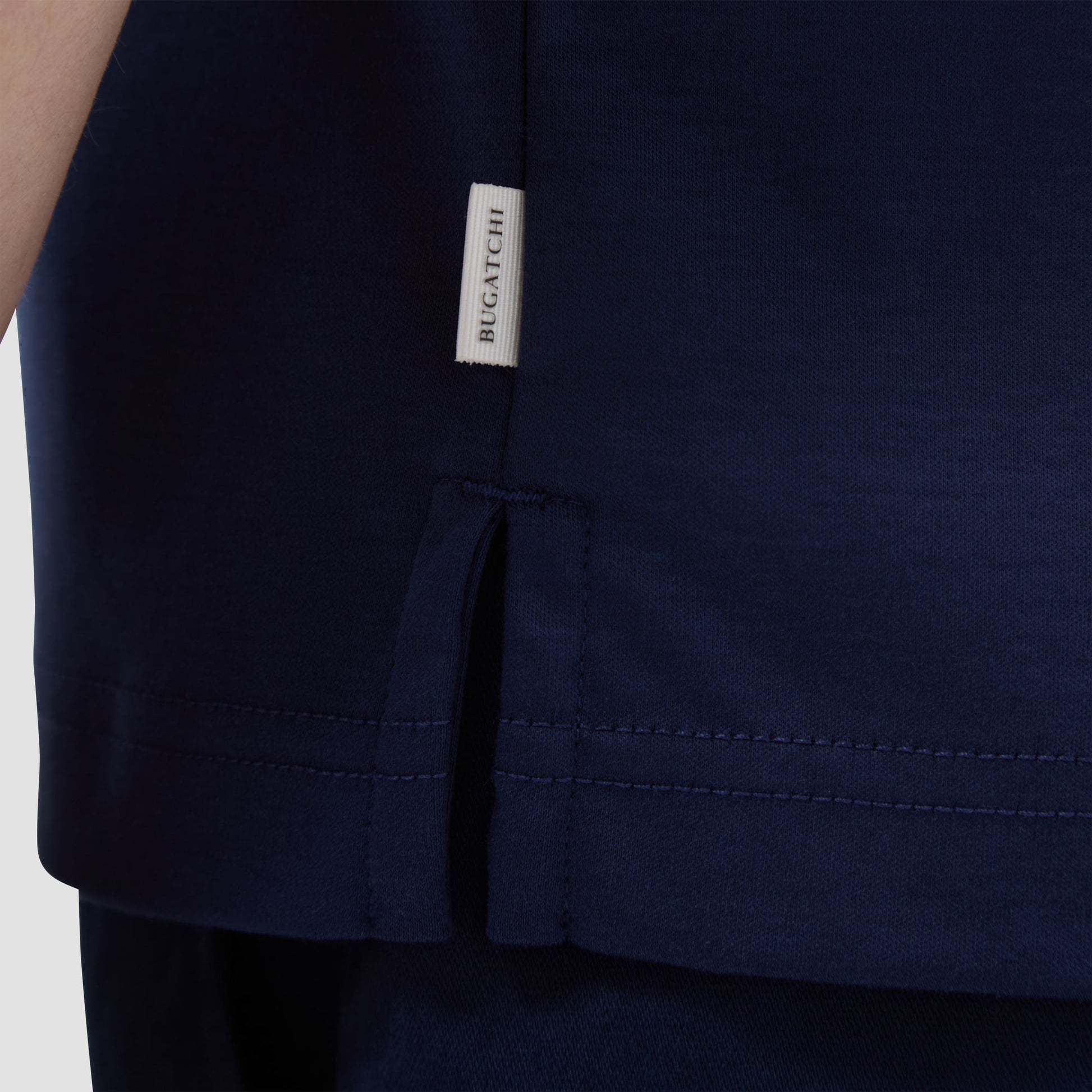Bugatchi Solid Quarter-Zip Polo Shirt Navy