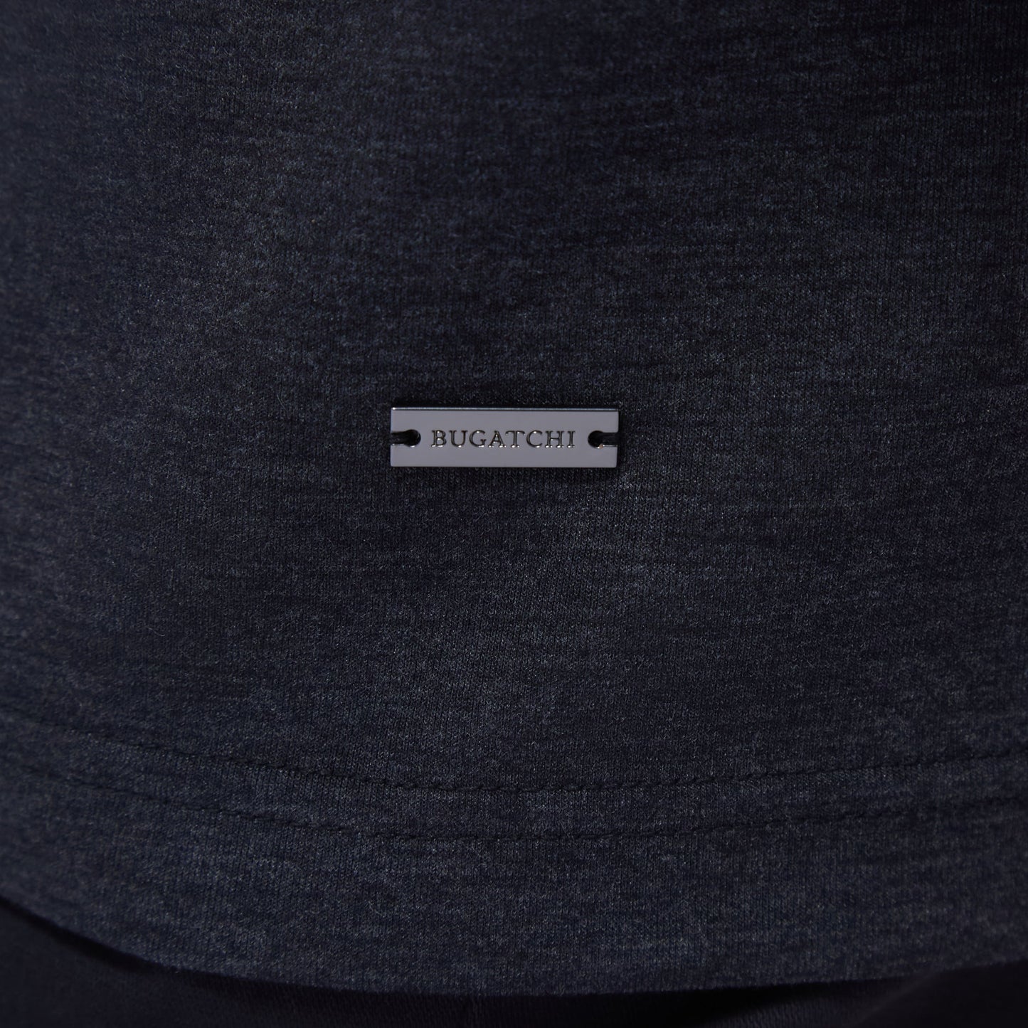 Bugatchi Soft Touch™ Heather Quarter-Zip Pullover Black