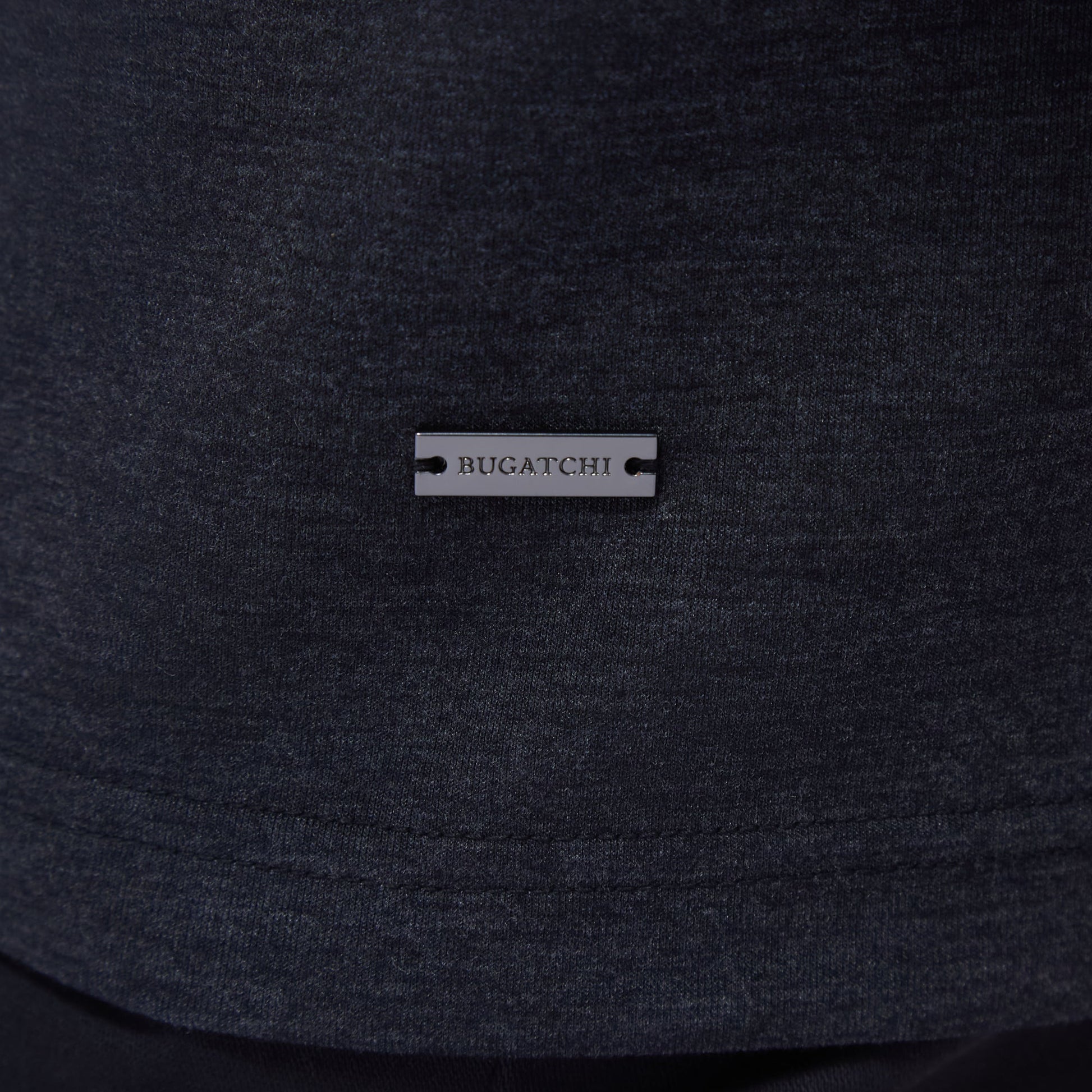 Bugatchi Soft Touch™ Heather Quarter-Zip Pullover Black