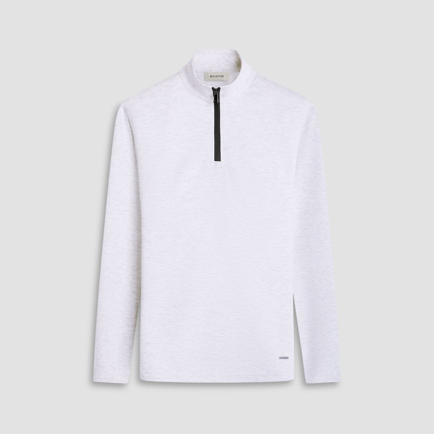 Bugatchi Soft Touch™ Heather Quarter-Zip Pullover Chalk