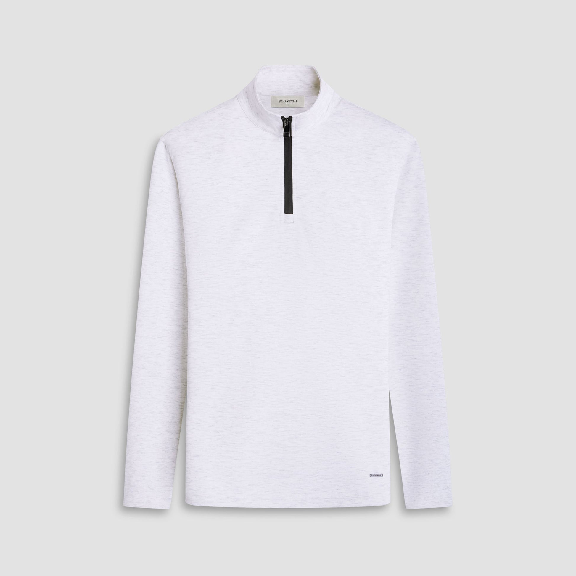 Bugatchi Soft Touch™ Heather Quarter-Zip Pullover Chalk