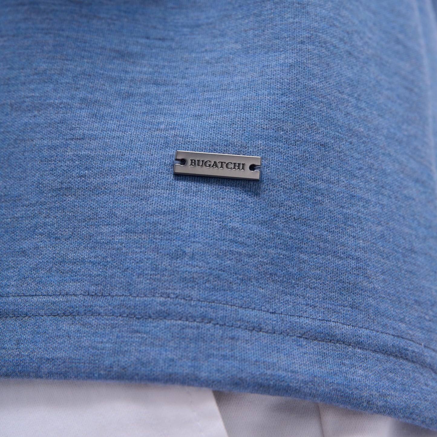 Bugatchi Soft Touch™ Heather Quarter-Zip Pullover Cobalt