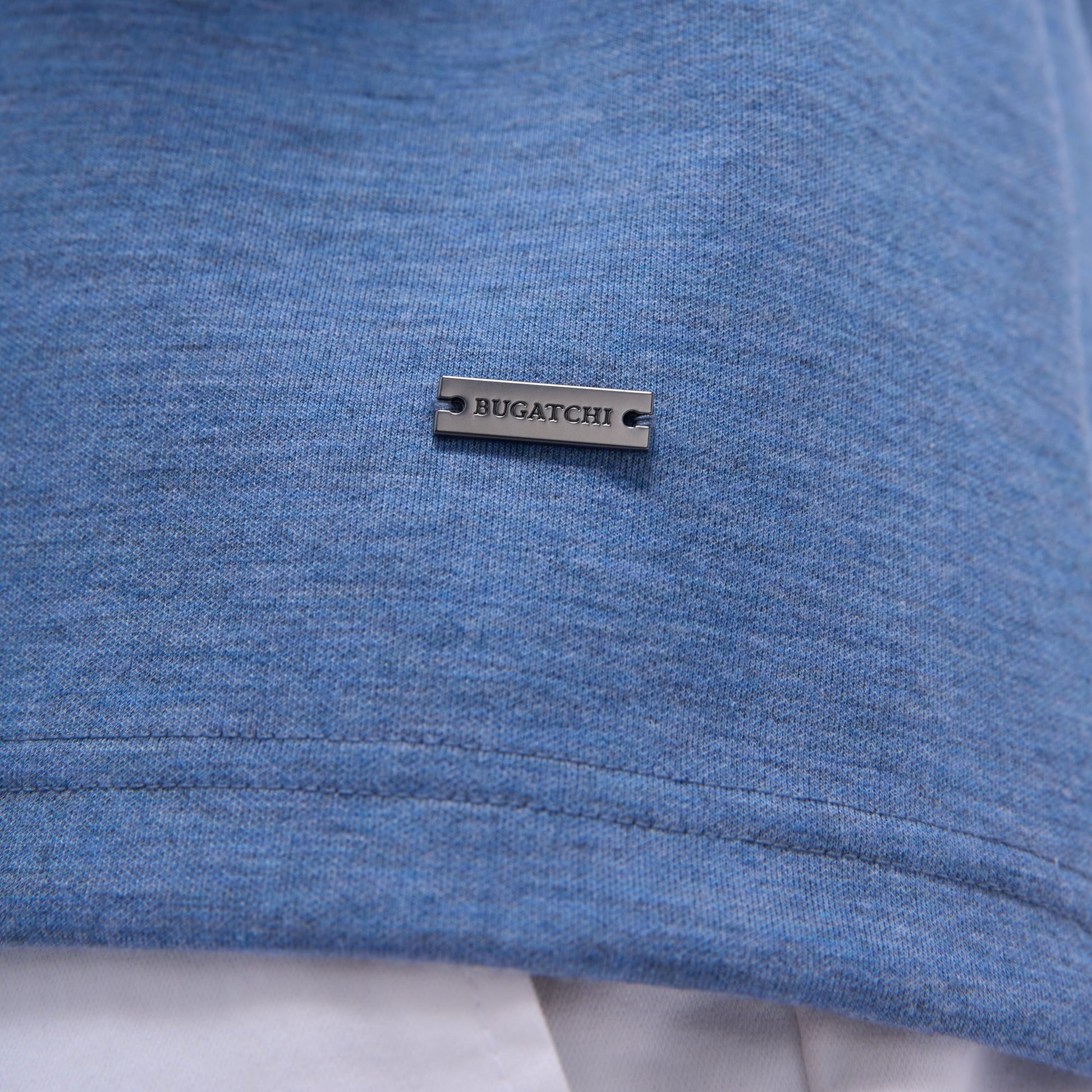 Bugatchi Soft Touch™ Heather Quarter-Zip Pullover Cobalt