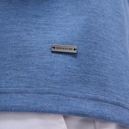 Bugatchi Soft Touch™ Heather Quarter-Zip Pullover Cobalt
