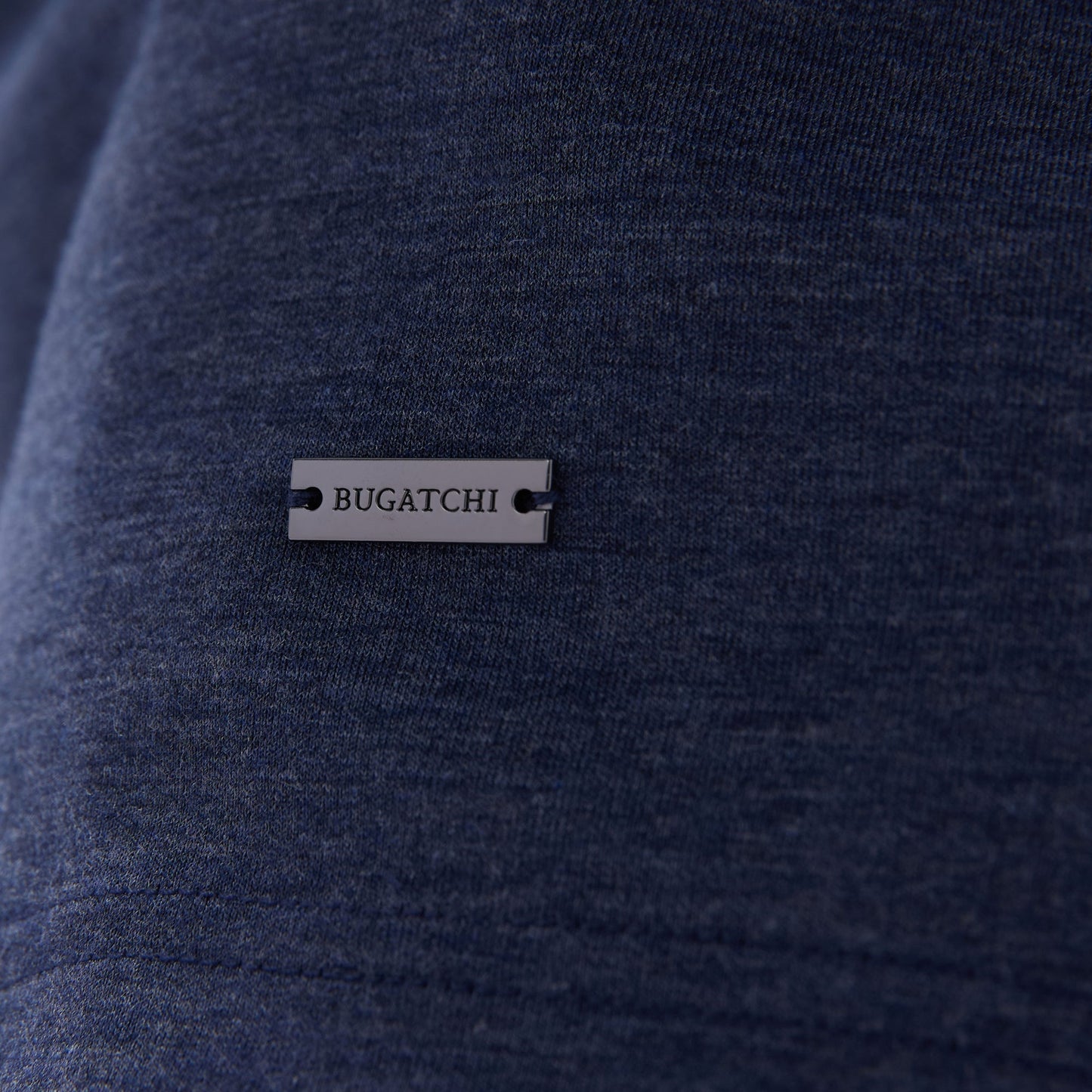 Bugatchi Soft Touch™ Heather Quarter-Zip Pullover Navy