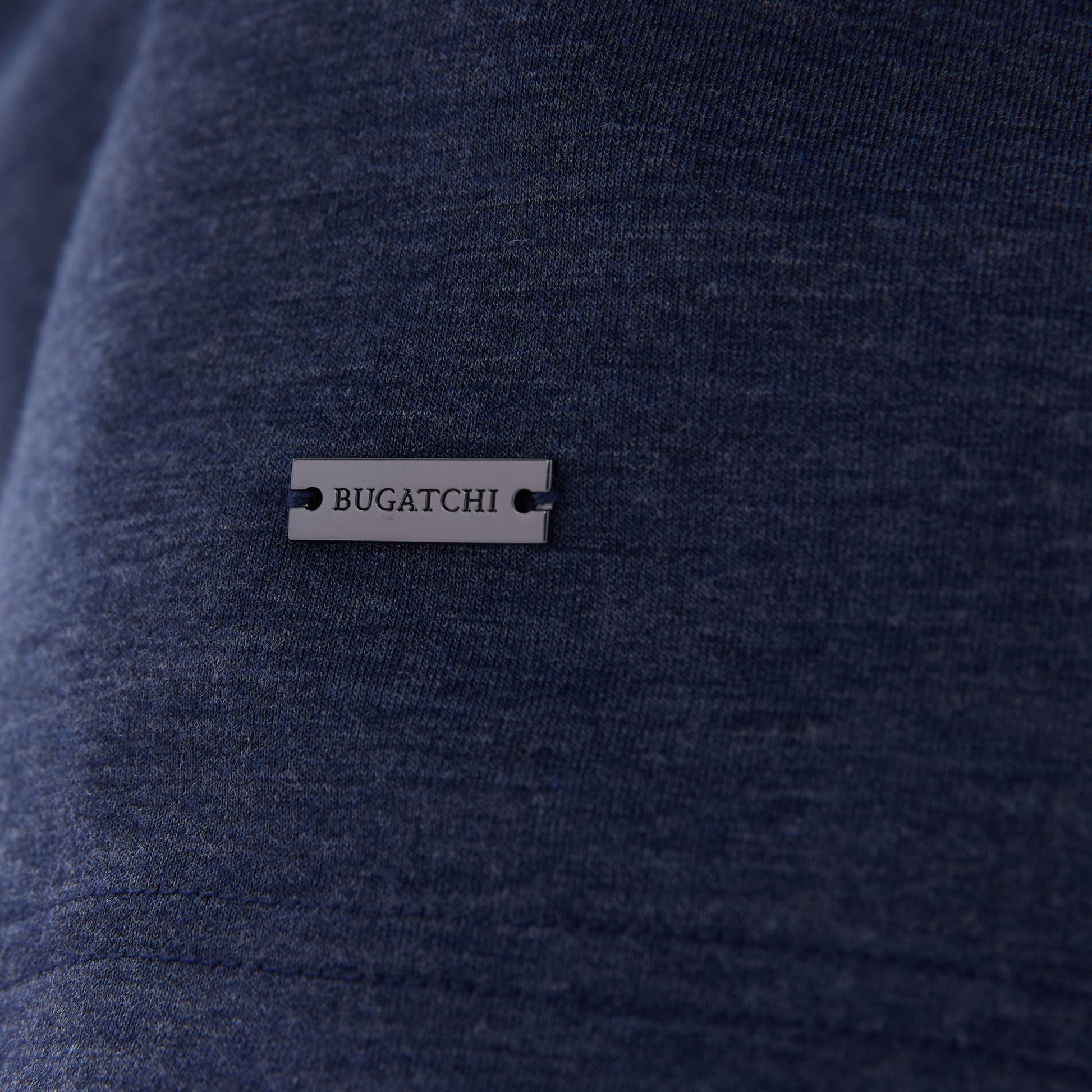 Bugatchi Soft Touch™ Heather Quarter-Zip Pullover Navy