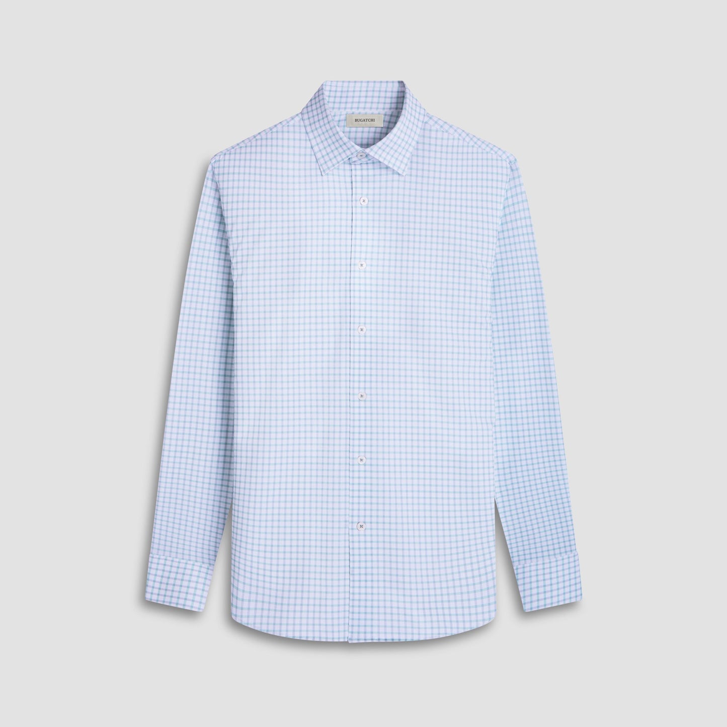 Bugatchi Jules Windowpane Check OoohCotton® Shirt Menthol