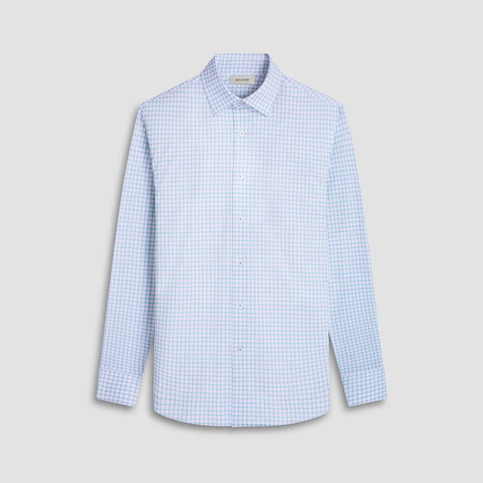 Bugatchi Jules Windowpane Check OoohCotton® Shirt Menthol