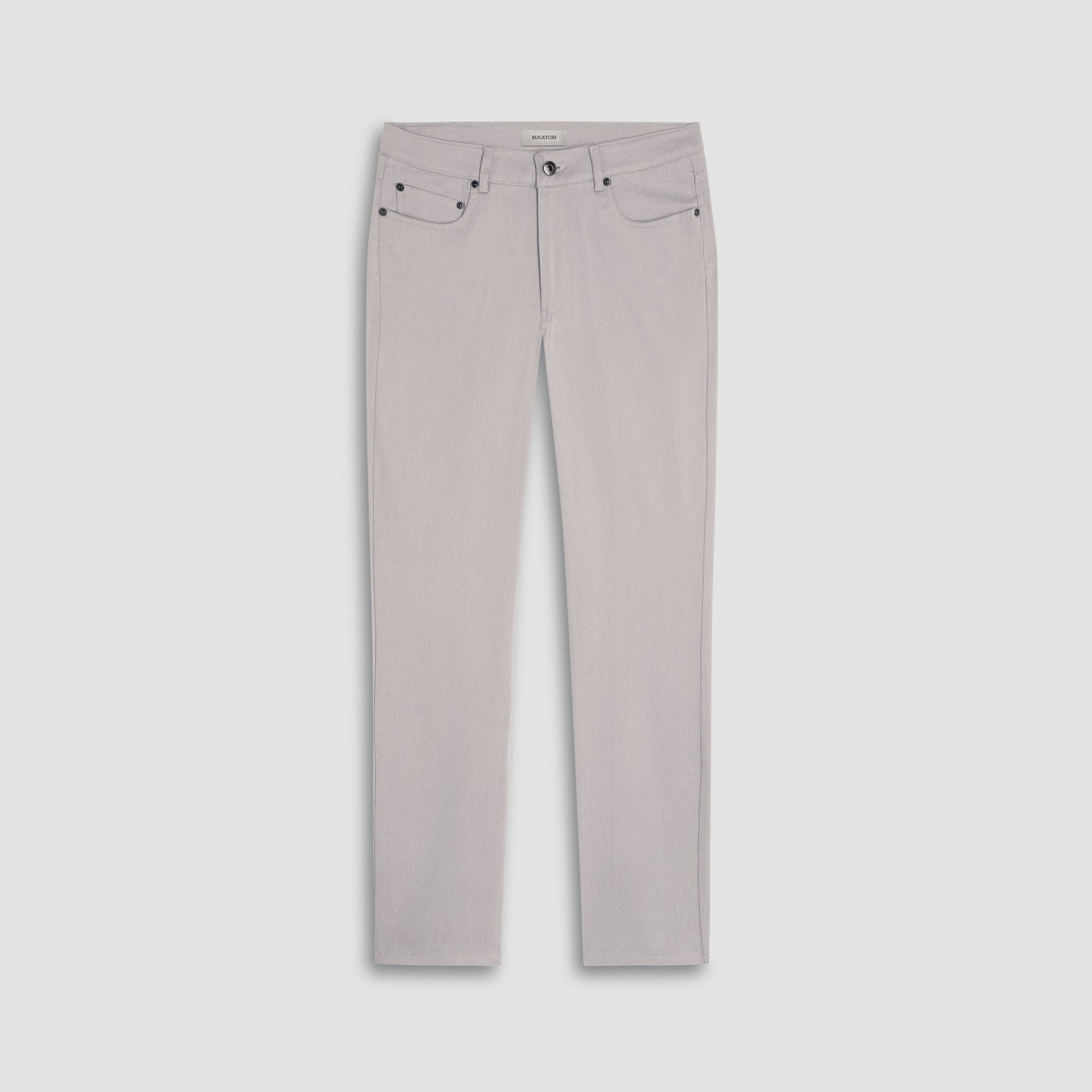 Bugatchi Preston Linen-Cotton Five Pocket Pants Stone