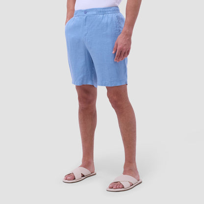 Bugatchi Linen Drawstring Shorts Air Blue