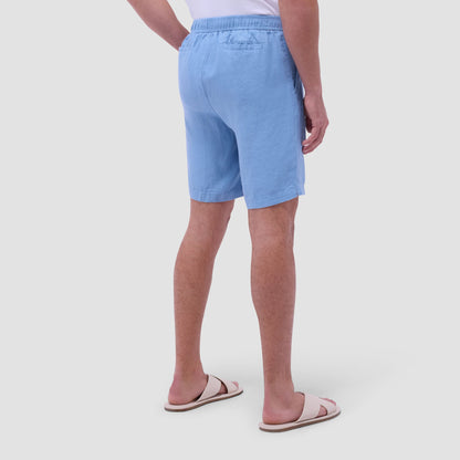 Bugatchi Linen Drawstring Shorts Air Blue