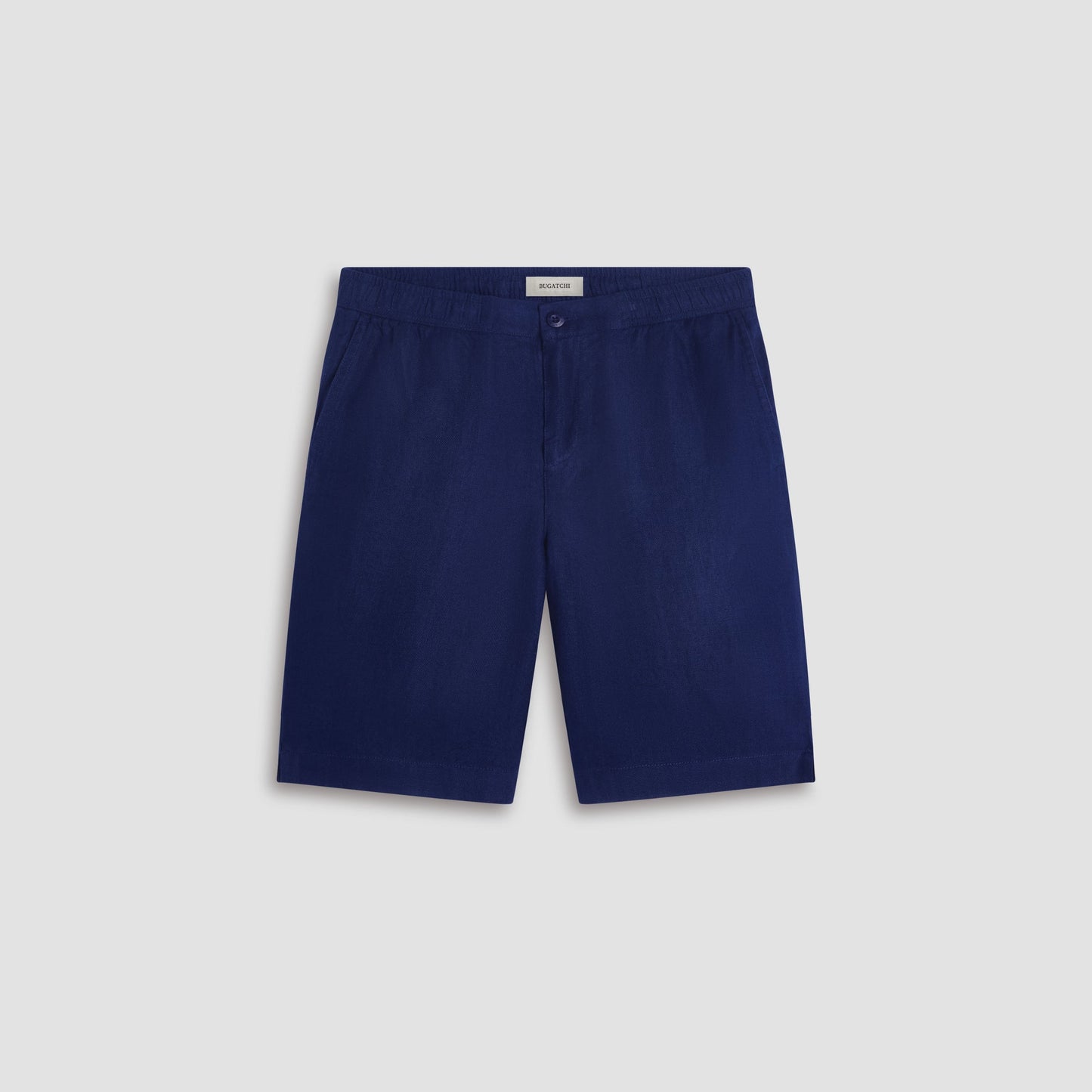 Bugatchi Linen Drawstring Shorts Navy
