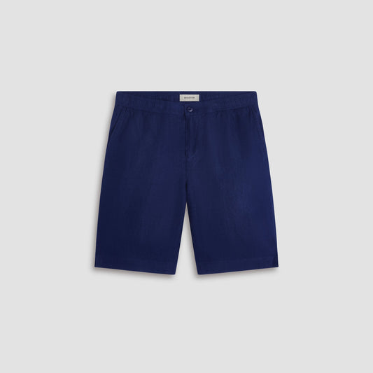 Bugatchi Linen Drawstring Shorts Navy