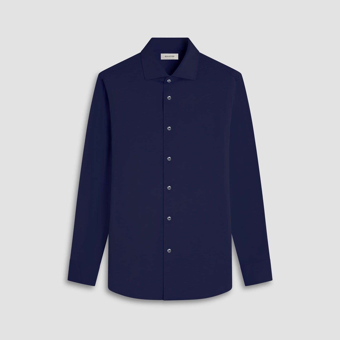 Bugatchi Devon Solid OoohCotton® Shirt Navy