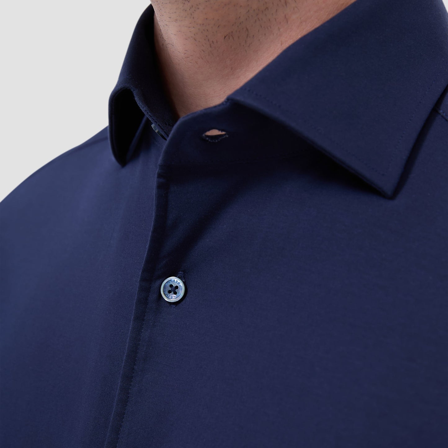 Bugatchi Devon Solid OoohCotton® Shirt Navy