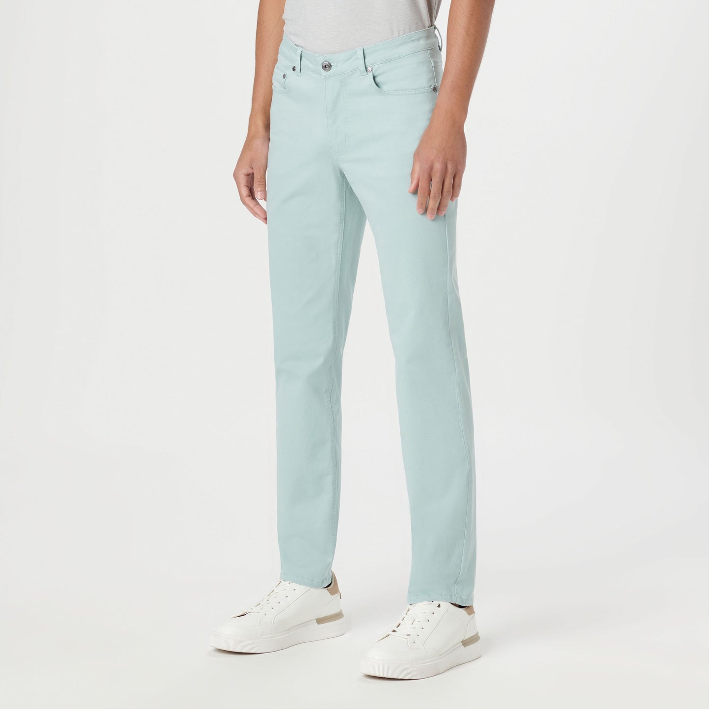 Bugatchi Preston Five Pocket Pant Seafoam