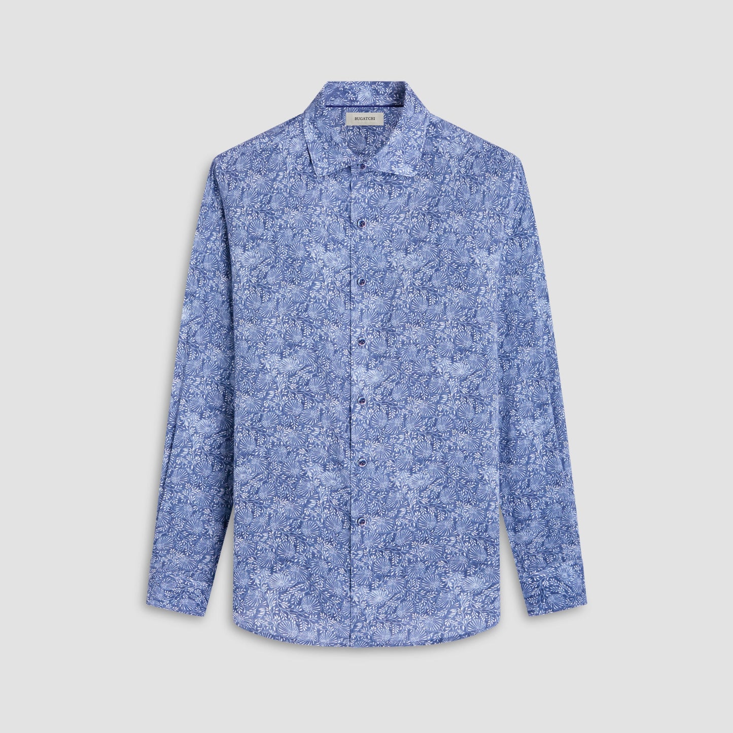 Bugatchi Axel Floral Shirt Indigo