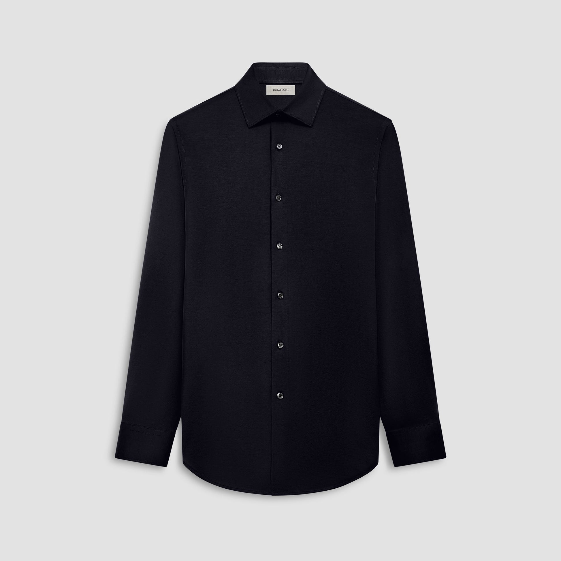 Bugatchi James Solid OoohCotton® Shirt Black