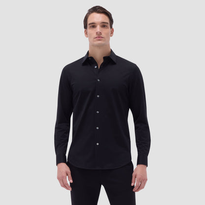 Bugatchi James Solid OoohCotton® Shirt Black