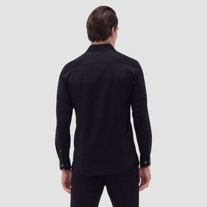 Bugatchi James Solid OoohCotton® Shirt Black