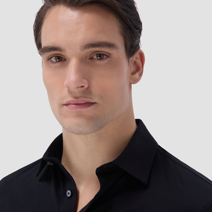 Bugatchi James Solid OoohCotton® Shirt Black