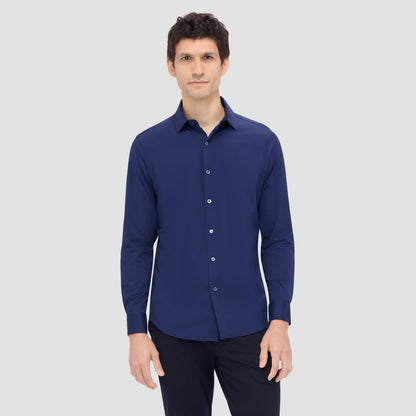 Bugatchi James Solid OoohCotton® Shirt Navy