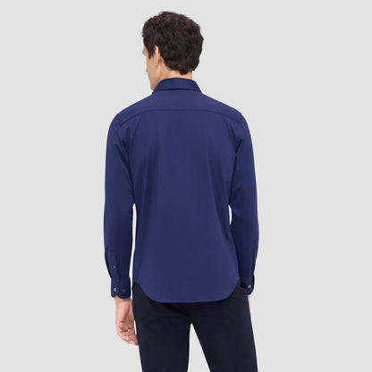 Bugatchi James Solid OoohCotton® Shirt Navy