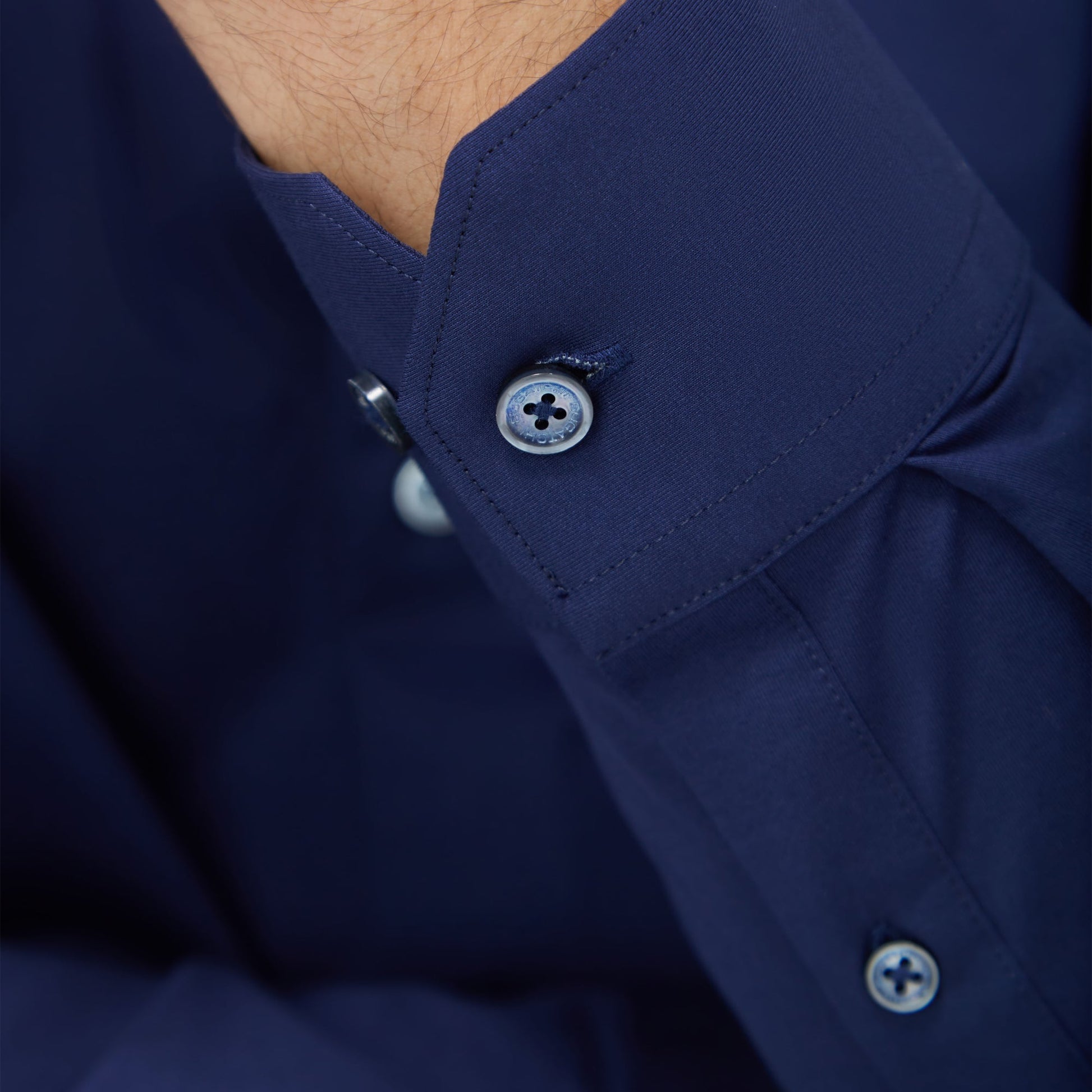 Bugatchi James Solid OoohCotton® Shirt Navy
