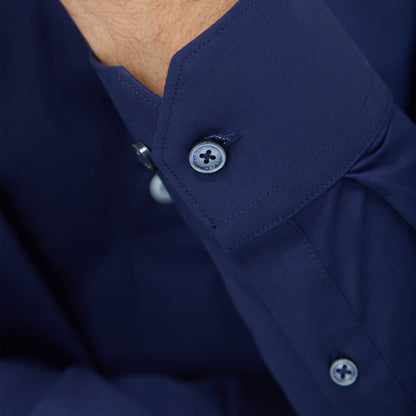 Bugatchi James Solid OoohCotton® Shirt Navy