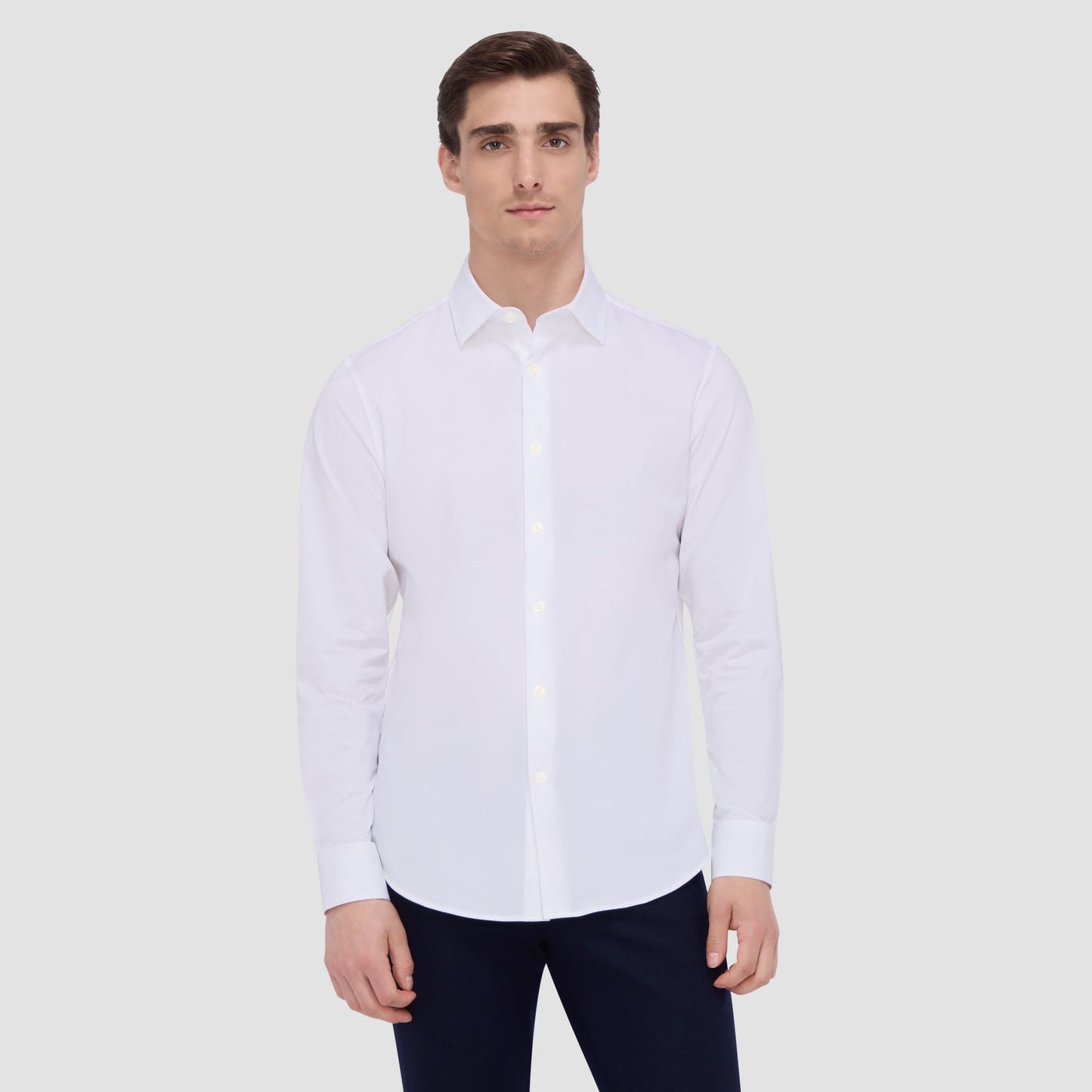 Bugatchi James Solid OoohCotton® Shirt White