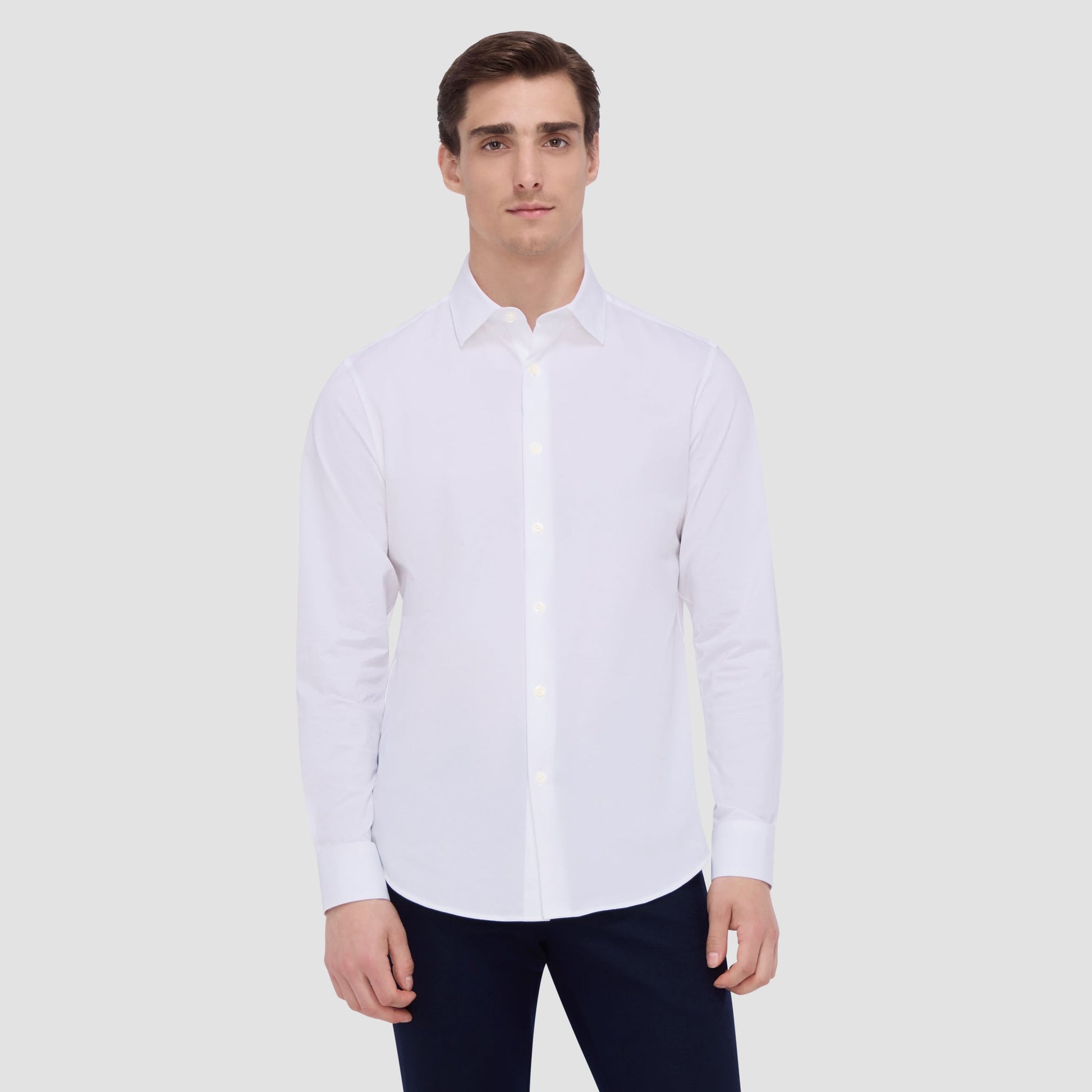 Bugatchi James Solid OoohCotton® Shirt White
