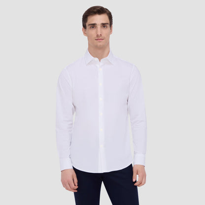 Bugatchi James Solid OoohCotton® Shirt White