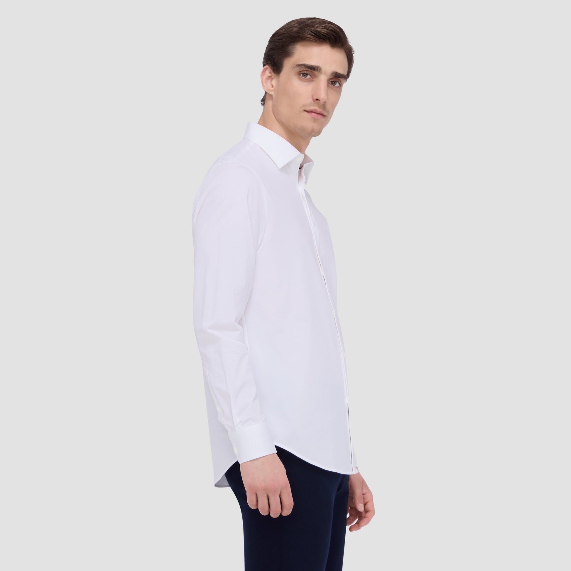 Bugatchi James Solid OoohCotton® Shirt White