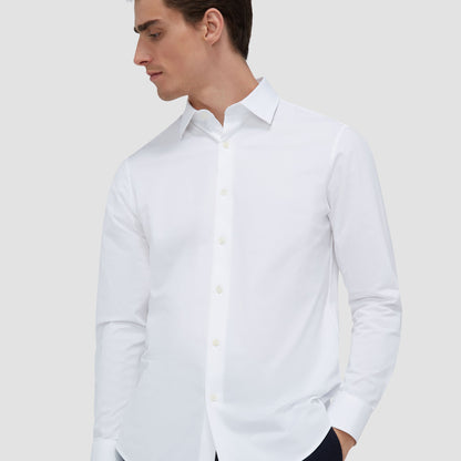 Bugatchi James Solid OoohCotton® Shirt White