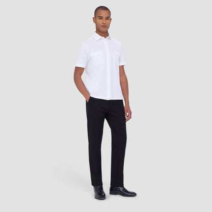 Bugatchi Peter Solid OoohCotton® Short Sleeve Shirt White