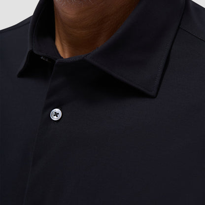 Bugatchi Miles Solid OoohCotton® Short Sleeve Shirt Black