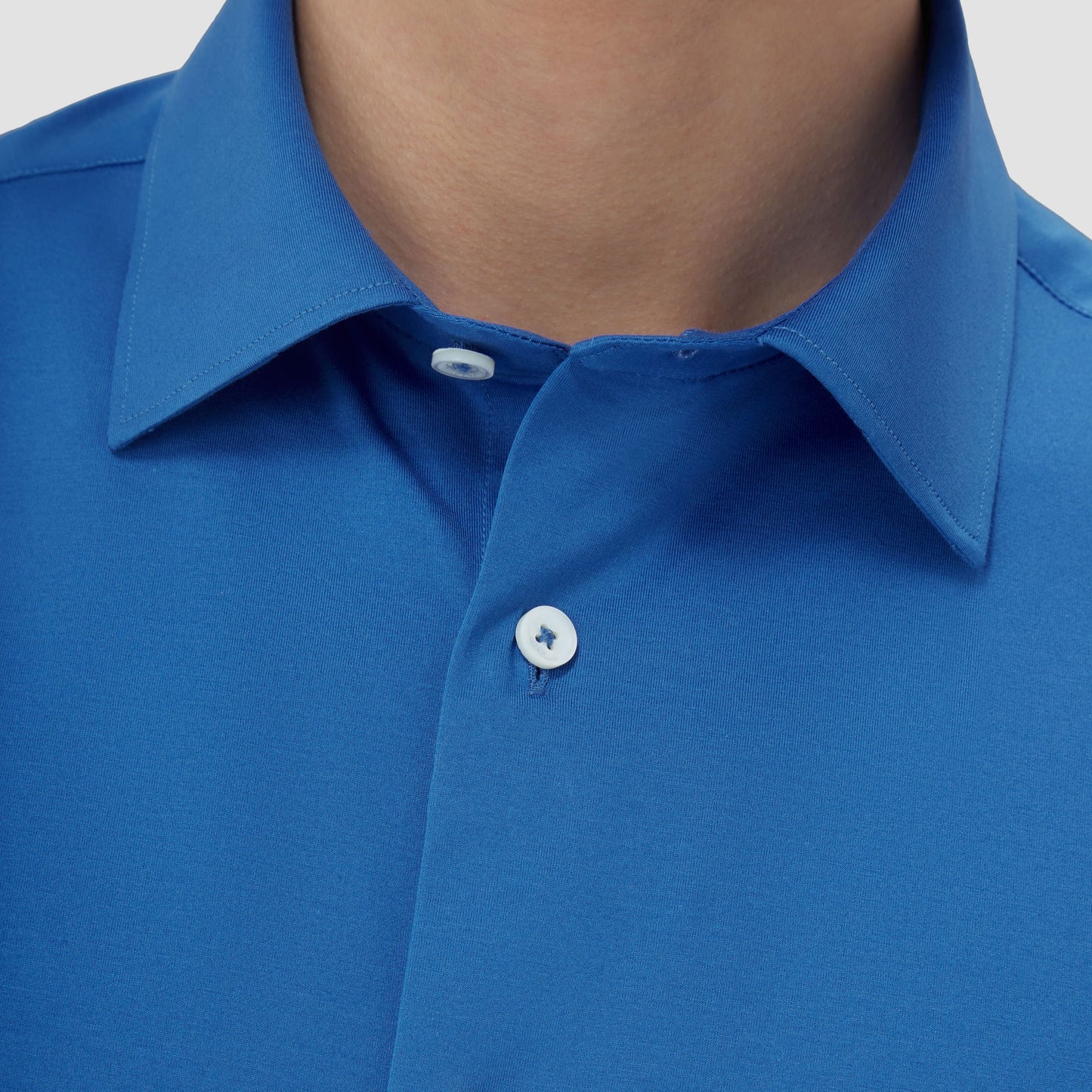 Bugatchi Miles Solid OoohCotton® Short Sleeve Shirt Classic Blue