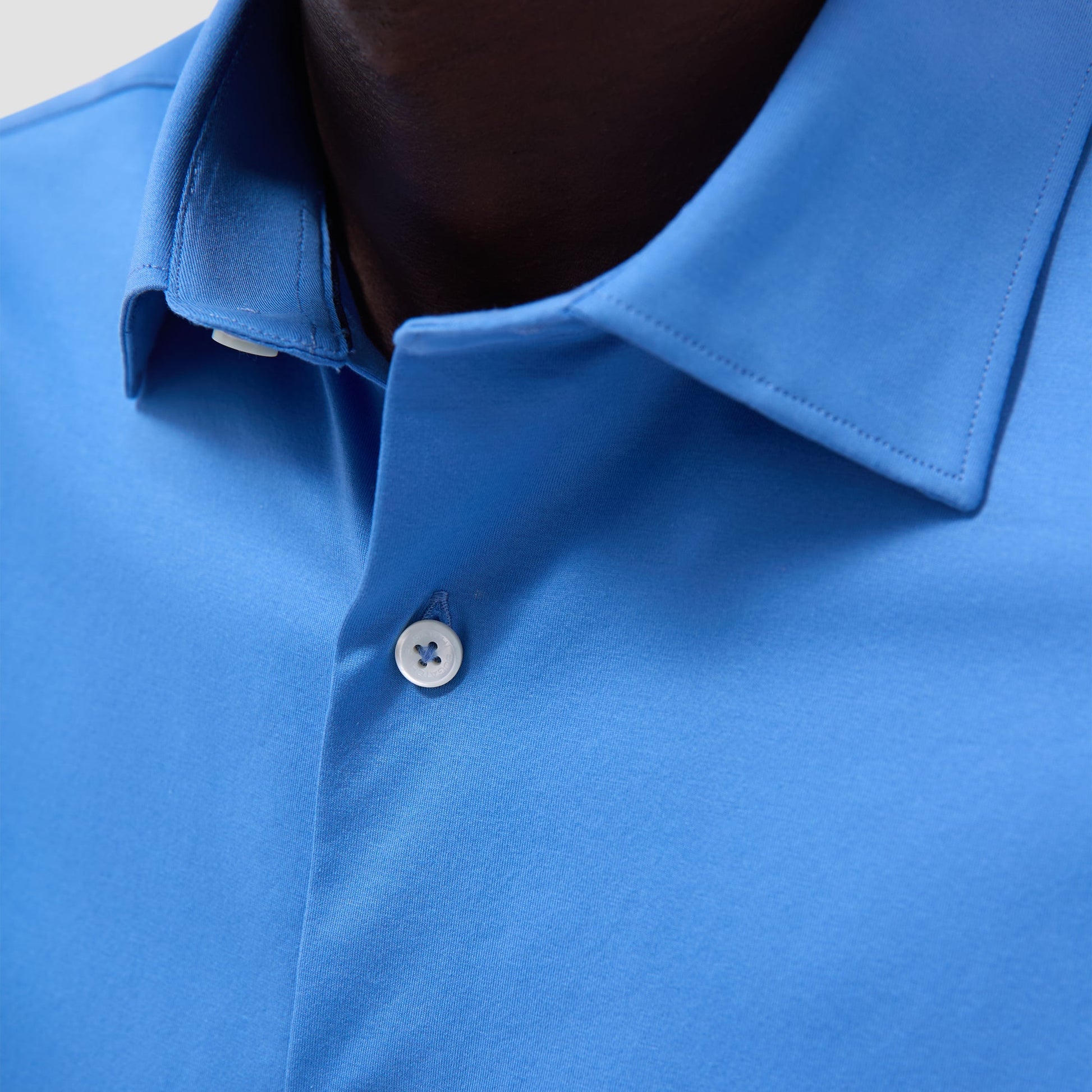 Bugatchi Miles Solid OoohCotton® Short Sleeve Shirt Ocean