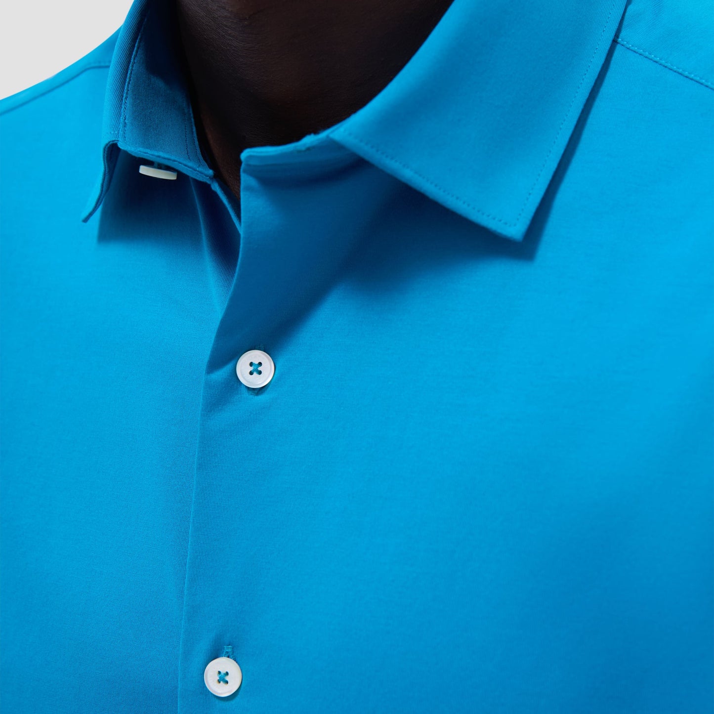 Bugatchi Miles Solid OoohCotton® Short Sleeve Shirt Teal