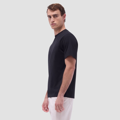 Bugatchi Rufus Solid OoohCotton® Crew Neck T-Shirt Black