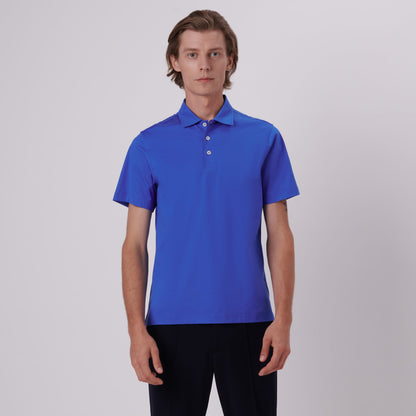 Bugatchi Victor Solid OoohCotton® Polo Classic Blue