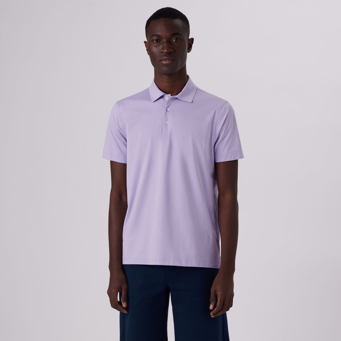 Bugatchi Victor Solid OoohCotton® Polo Lilac
