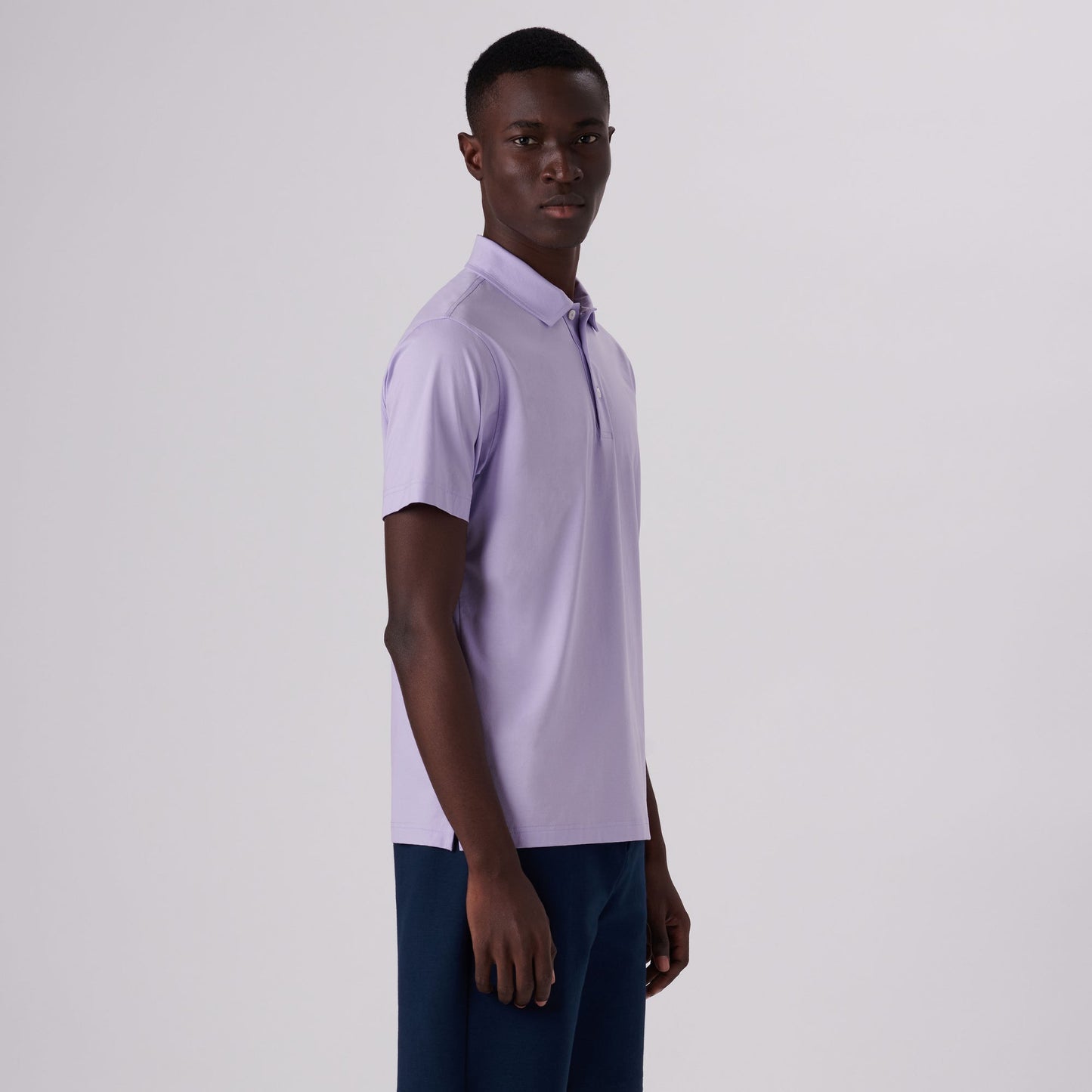 Bugatchi Victor Solid OoohCotton® Polo Lilac