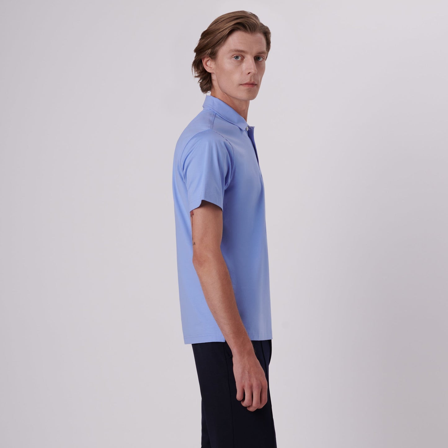 Bugatchi Victor Solid OoohCotton® Polo Sky