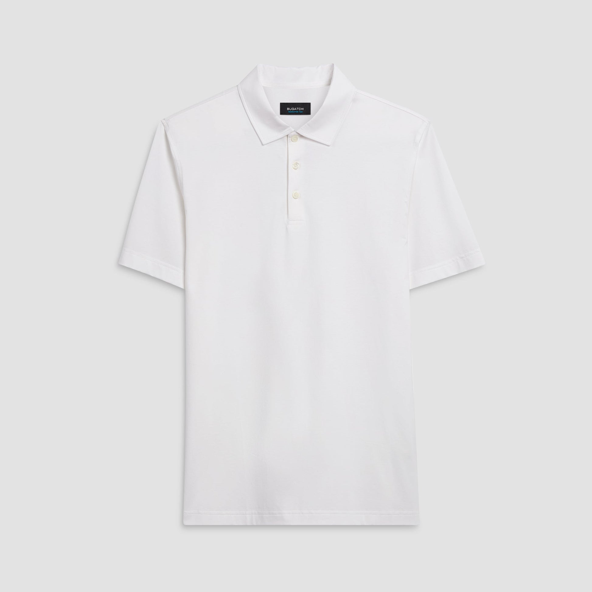 Bugatchi Victor Solid OoohCotton® Polo White