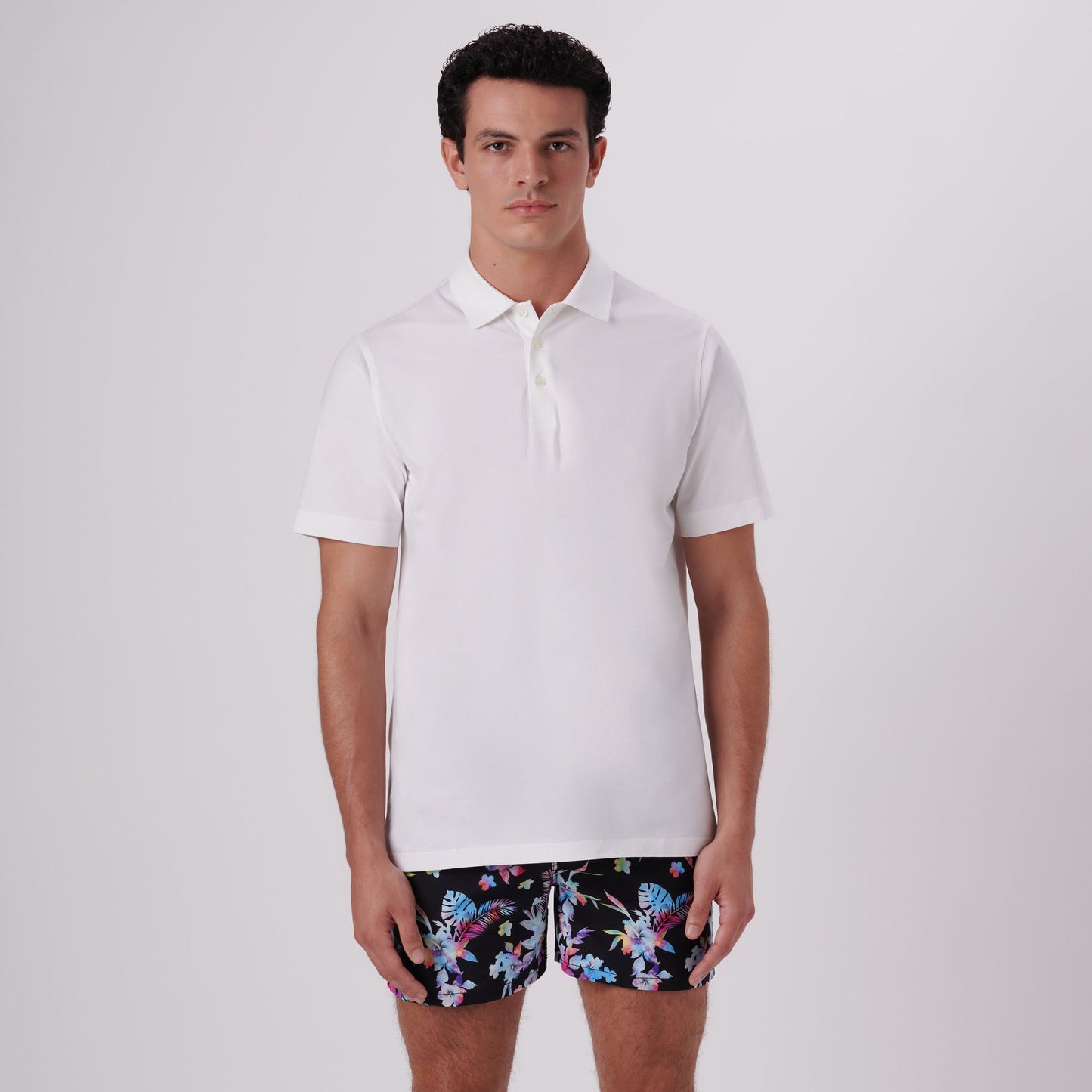 Bugatchi Victor Solid OoohCotton® Polo White